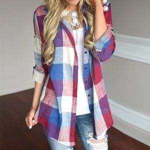 Spring plaid flannel